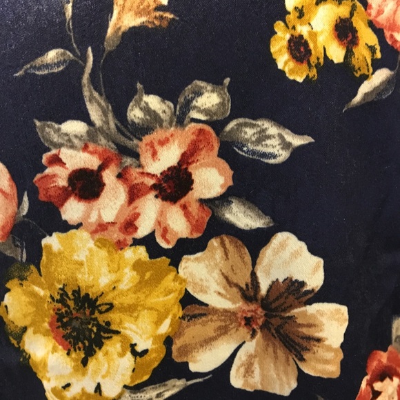 NWT floral satin navy bomber zip up jacket - Picture 5 of 8